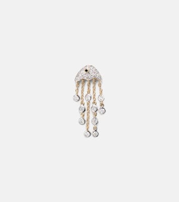 Méduse 18kt gold single earring with diamonds | Yvonne Léon