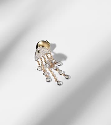 Méduse 18kt gold single earring with diamonds | Yvonne Léon