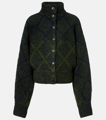 Argyle alpaca and wool-blend cardigan | Dries Van Noten
