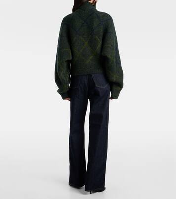 Argyle alpaca and wool-blend cardigan | Dries Van Noten