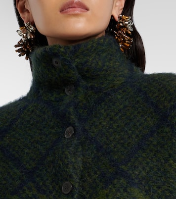 Argyle alpaca and wool-blend cardigan | Dries Van Noten