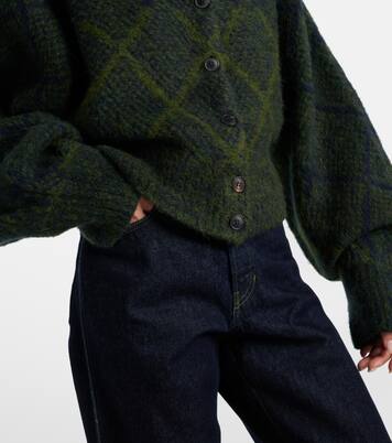 Argyle alpaca and wool-blend cardigan | Dries Van Noten