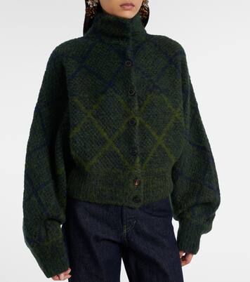Argyle alpaca and wool-blend cardigan | Dries Van Noten