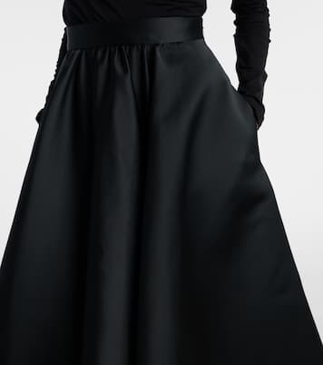 Farneto flared satin midi skirt | Max Mara