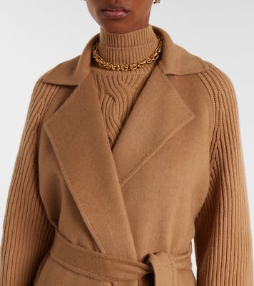 Berard camel hair, wool, and cashmere wrap coat | Max Mara