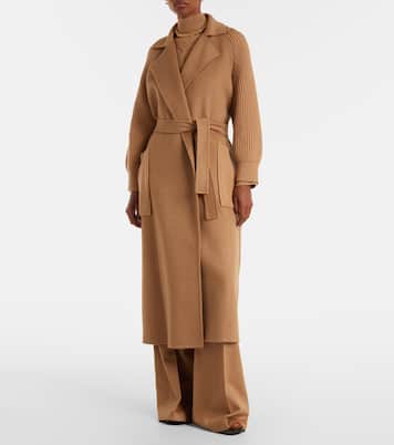 Berard camel hair, wool, and cashmere wrap coat | Max Mara