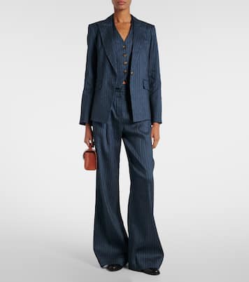 Rimini linen-blend wide-leg pants | Veronica Beard