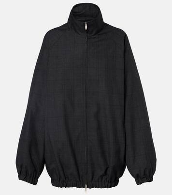 Baxter plaid oversized blouson jacket | The Frankie Shop