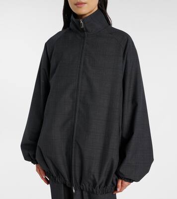 Baxter plaid oversized blouson jacket | The Frankie Shop