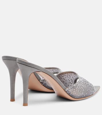 Rania 85 crystal-embellished mules | Gianvito Rossi