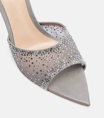 Rania 85 crystal-embellished mules | Gianvito Rossi