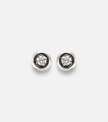 Calisto 18kt white gold earrings with diamonds | Kamyen