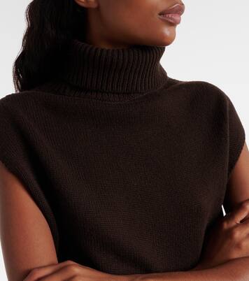Turtleneck wool and cashmere sweater vest | Jardin des Orangers