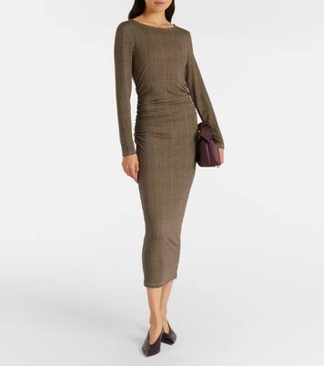 Charissa houndstooth jersey maxi dress | Veronica Beard
