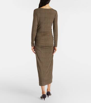Charissa houndstooth jersey maxi dress | Veronica Beard