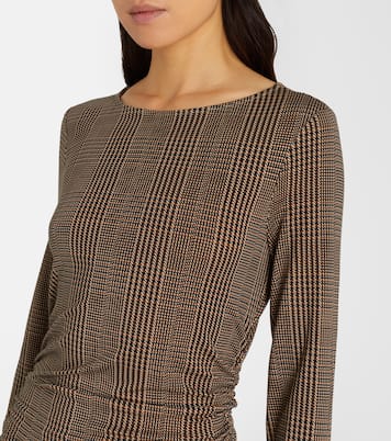 Charissa houndstooth jersey maxi dress | Veronica Beard
