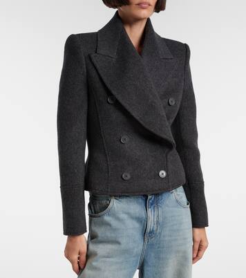 Double-breasted wool jacket  | McQueen