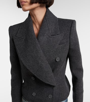 Double-breasted wool jacket  | McQueen