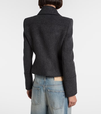 Double-breasted wool jacket  | McQueen