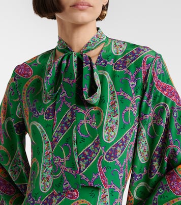 Vestido largo de seda con paisley | Etro