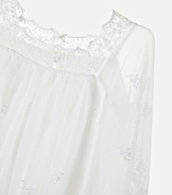 Embroidered tulle dress | Chloé Kids