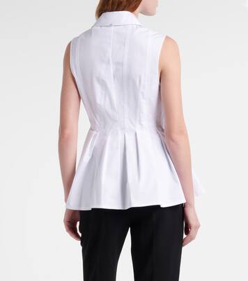 Certosa peplum cotton poplin shirt | Sportmax