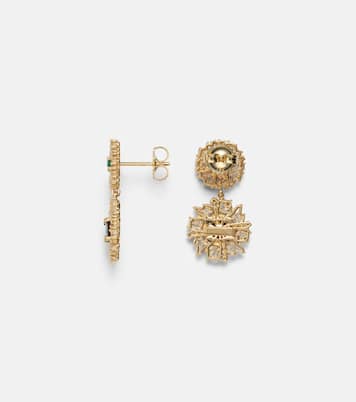 18kt gold (750/1000) drop earrings with gemstones | Suzanne Kalan