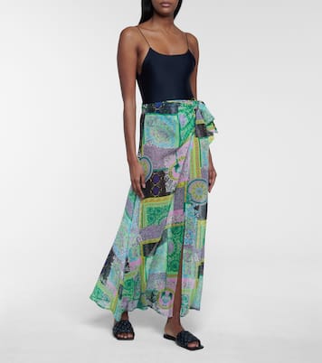Printed silk sarong | Versace