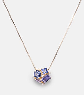 Collier Blossom en or jaune 14 cts à diamants | Suzanne Kalan
