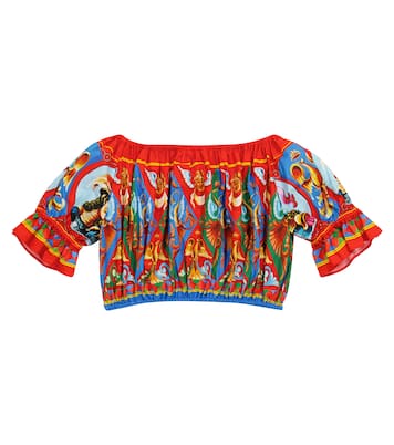 Printed cotton top | Dolce&Gabbana Kids