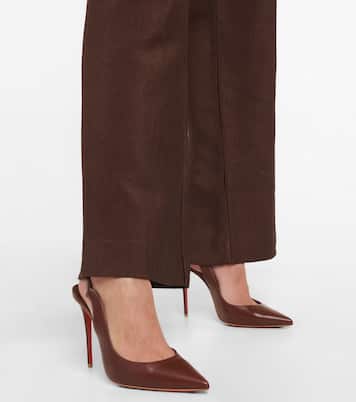Nudes Slingback-Pumps Hot Chick aus Leder | Christian Louboutin