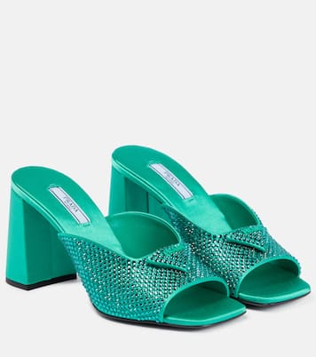 Verzierte Mules aus Satin | Prada