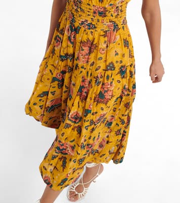 Vestido midi Maya de chifón de seda | Ulla Johnson