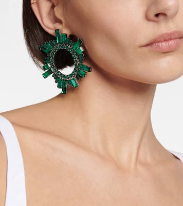 Boucles d’oreilles Begum à cristaux | Amina Muaddi