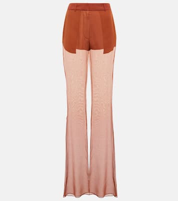 Pantalon ample à taille mi-haute en soie | Nensi Dojaka