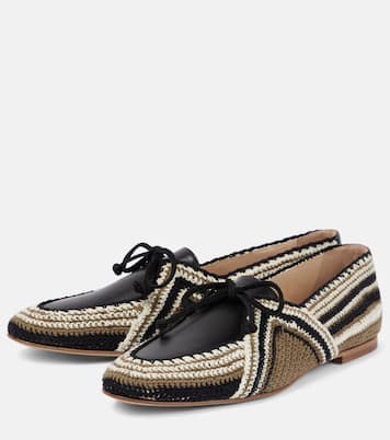 Hays leather-paneled crocheted loafers | Gabriela Hearst