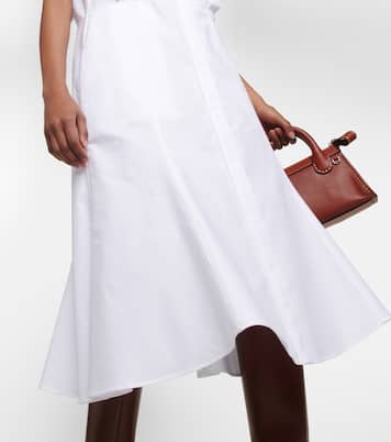 Ruffle-trimed cotton midi dress | Chloé