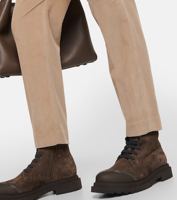 Pantaloni a vita media in velluto a coste | Brunello Cucinelli
