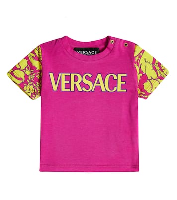 Baby Barocco Silhouette cotton-blend T-shirt | Versace Kids