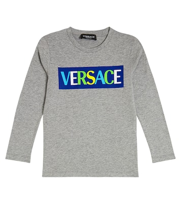 로고 코튼 저지 티셔츠 | Versace Kids