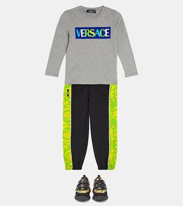 로고 코튼 저지 티셔츠 | Versace Kids