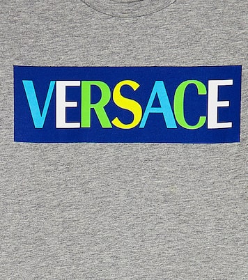 로고 코튼 저지 티셔츠 | Versace Kids