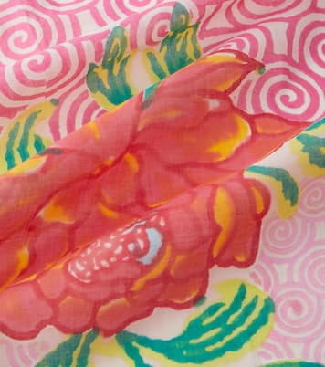 Camelia Magenta muslin beach towel | Lisa Corti