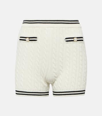 Shorts in maglia di cotone a trecce | Alessandra Rich