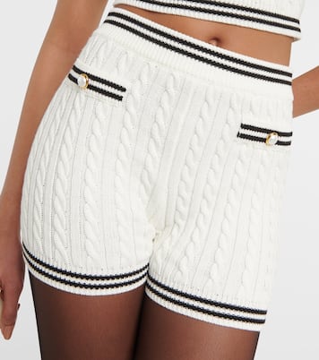Shorts in maglia di cotone a trecce | Alessandra Rich