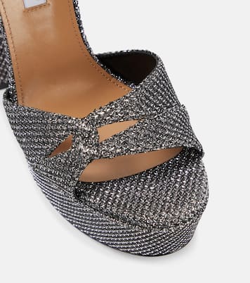 Sandalias con plataforma Sinner 140 metalizadas | Aquazzura