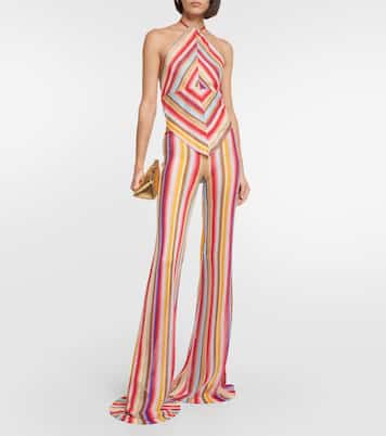 Pantalones flared de tiro bajo a rayas | Missoni Mare