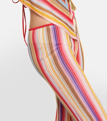 Pantalones flared de tiro bajo a rayas | Missoni Mare
