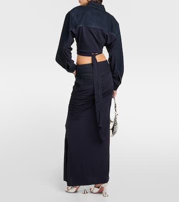 Jupe longue en denim | Christopher Esber