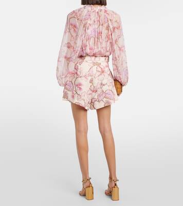 Shorts Matchmaker in lino con stampa | Zimmermann